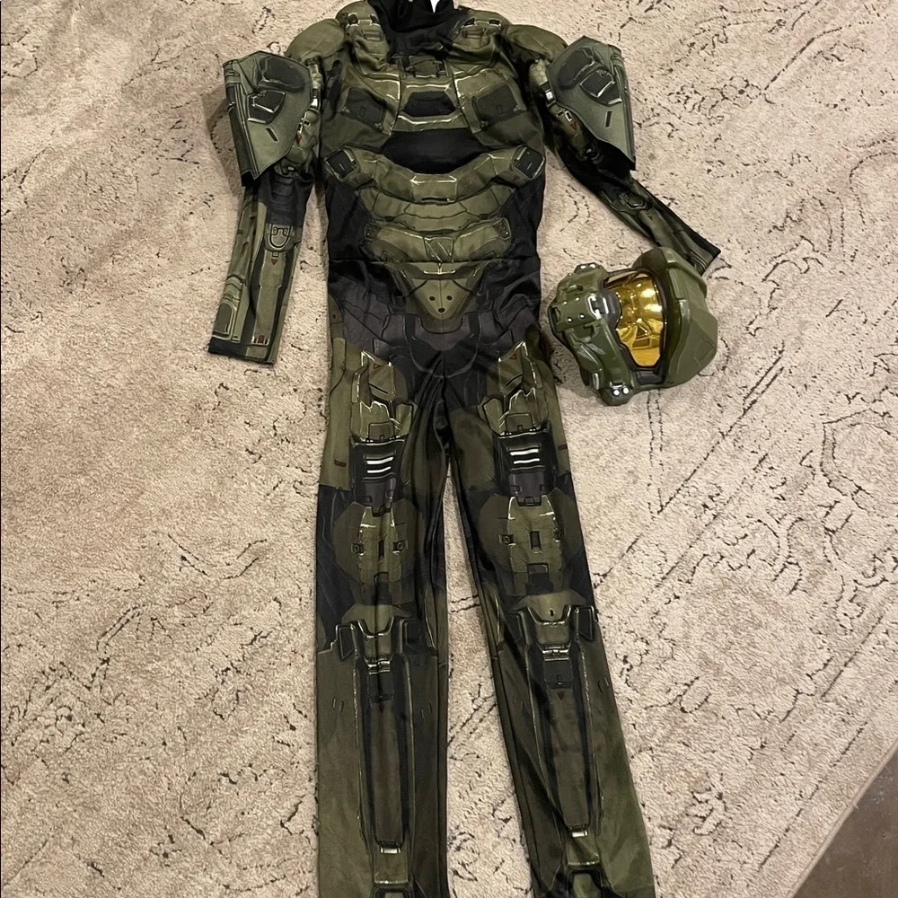 HALO Green and Black Sci-Fi Costume Suit